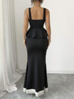 Compleu Pella Negru format din Fusta Lunga si Top - imagine 2