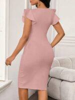 Rochie Scurta Yolanda Roz Pudra - imagine 2