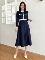 Rochie Midi Tricotata Rhea Bleumarin