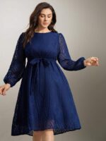 Rochie Scurta Primula Bleumarin - Marimi Mari