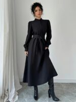 Rochie Lunga Tomasa Neagra - imagine 3