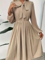 Rochie Midi Everine Bej Plisata