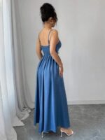 Rochie Lunga Alfild Albastra - imagine 2