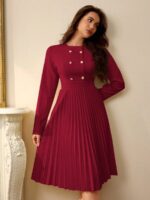 Rochie Scurta Angelica Grena cu Pliuri