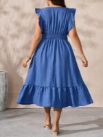 Rochie Midi Haney Albastra - Marimi Mari - imagine 2