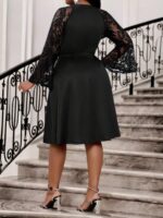 Rochie Midi Molinos Neagra - Marimi Mari - imagine 2