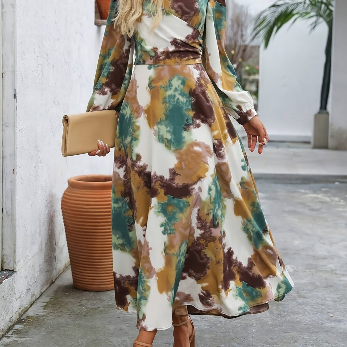 Rochie Lunga Esra Multicolora - imagine 4