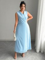 Rochie Lunga Liliah Bleu  - Marimi Mari