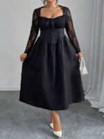 Rochie Midi Dunja Neagra - Marimi Mari