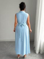 Rochie Lunga Liliah Bleu  - Marimi Mari - imagine 2