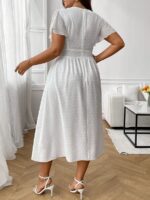 Rochie Midi Minerva Alba - Marimi Mari - imagine 2