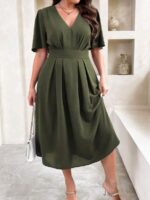 Rochie Midi Milos Kaki - Marimi Mari