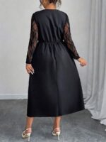 Rochie Midi Dunja Neagra - Marimi Mari - imagine 2