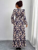 Rochie Midi Rozalija cu Print Leopard Bleumarin - imagine 2