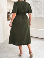 Rochie Midi Milos Kaki - Marimi Mari - imagine 2