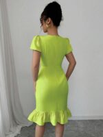 Rochie Scurta Camelia Verde Deschis - imagine 2