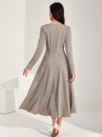 Rochie Midi Segot Bej - imagine 2