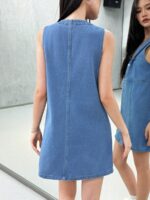 Rochie Scurta Marko din Denim - imagine 2