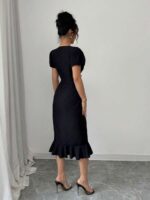 Rochie Midi Detta Neagra - imagine 2