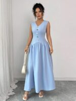 Rochie Lunga Ellyna Bleu