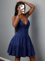 Rochie Scurta Inna din Denim - imagine 3