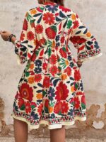 Rochie Scurta Petunia Multicolora - Marimi Mari - imagine 2