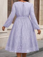 Rochie Scurta Vetra Lila - Marimi Mari - imagine 2