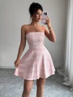 Rochie Scurta Zahra Roz