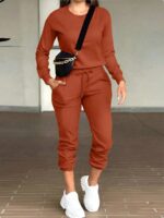 Compleu cu Pantalon Bella Caramiziu