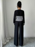 Compleu cu Pantalon Nicka Negru - imagine 2