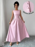 Rochie Lunga Sofia Roz - imagine 3