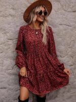 Rochie Scurta Agavye Rosie cu Print Negru