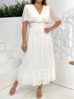 Rochie Lunga Agota Alba - Marimi Mari