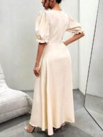 Rochie Lunga Agnessa Crem - imagine 2