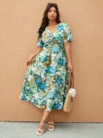 Rochie Midi Vladina Multicolora - Marimi Mari