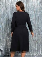Rochie Midi Zendra Neagra - Marimi Mari - imagine 2