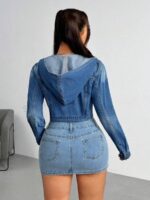 Jacheta Dama Serenity din Denim - imagine 2