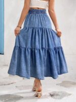 Fusta Midi Alice din Denim - imagine 2