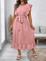 Rochie Midi Rome Roz - Marimi Mari