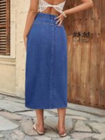 Fusta Midi Selinda din Denim - imagine 2
