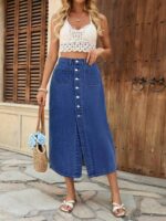Fusta Midi Selinda din Denim