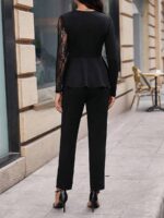 Compleu cu Pantalon Ronja Negru - imagine 2