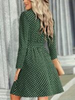Rochie Scurta Labonita Verde cu Buline Albe - imagine 2