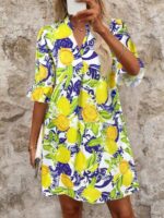 Rochie Scurta Bonita Alba cu Print Lamai - Marimi Mari