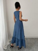 Rochie Lunga Zirna Albastra - imagine 2