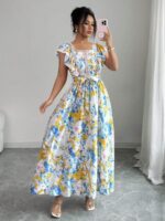 Rochie Lunga Rizah Multicolora