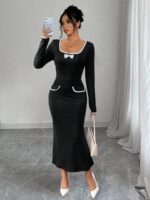 Rochie Midi Melisande Neagra - imagine 3