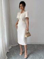 Rochie Midi Herta Crem - imagine 3