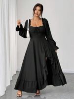 Rochie Lunga Cenya Neagra - Marimi Mari