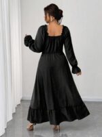 Rochie Lunga Cenya Neagra - Marimi Mari - imagine 2